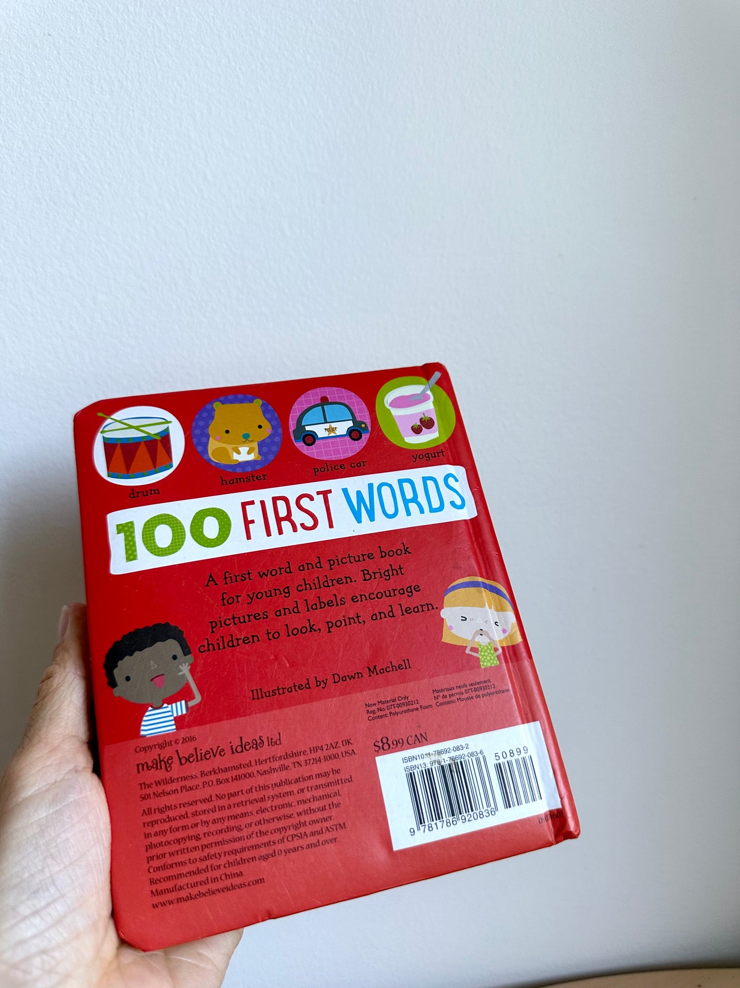 100 First Words Mini Board Book / 0-2 years