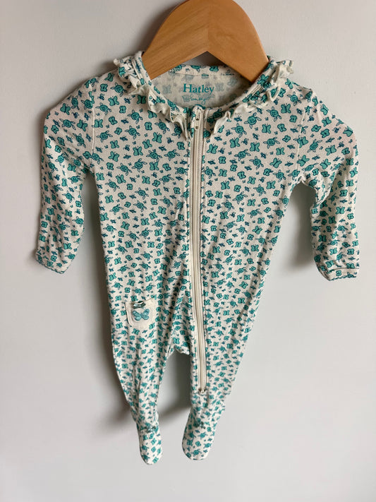 Hatley Blue Butterfly Bamboo Sleeper / 6-9m