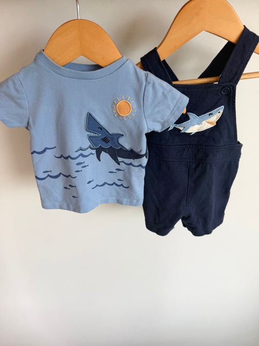 Shark T-Shirt + Short Overall Set / 3m