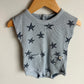 Blue Organic Starfish Waffle Romper / 12m