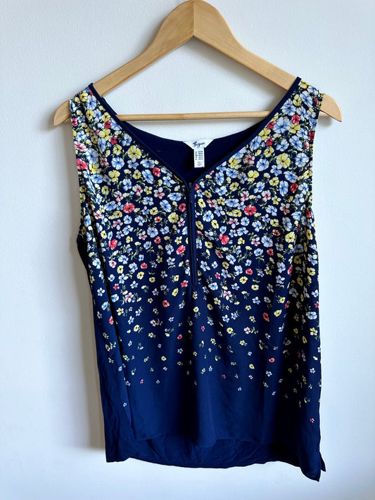 Thyme Navy Floral Nursing Top / XXL