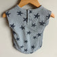 Blue Organic Starfish Waffle Romper / 12m