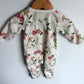 Cream Floral Fleece Sleeper / 3-6m