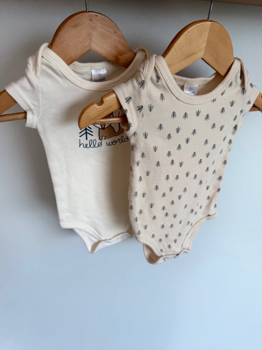 Fox + Tree Bodysuits (2) / 0-3m