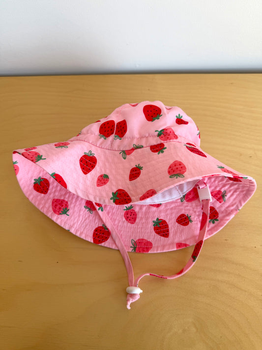 Jan & Jul Strawberry Bucket Strap Hat / 0-6m (Small)