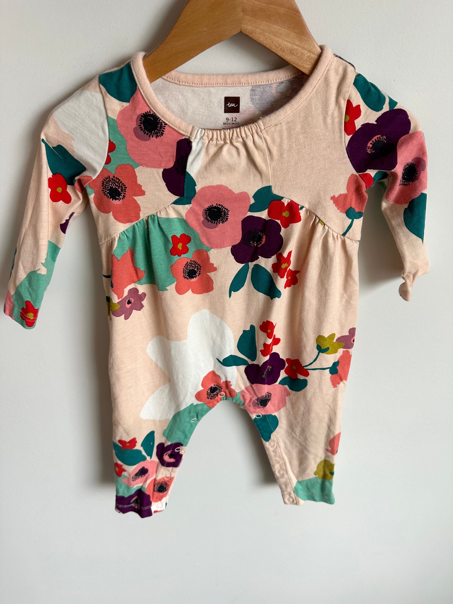 Tea Collection Blush Floral Jumpsuit (PLAY) / 9-12m