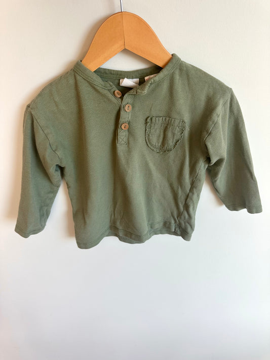 Zara Sage Pocket Long Sleeve / 18-24m