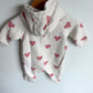 H&M Heart Hood Zipper Jumpsuit / 1-2m