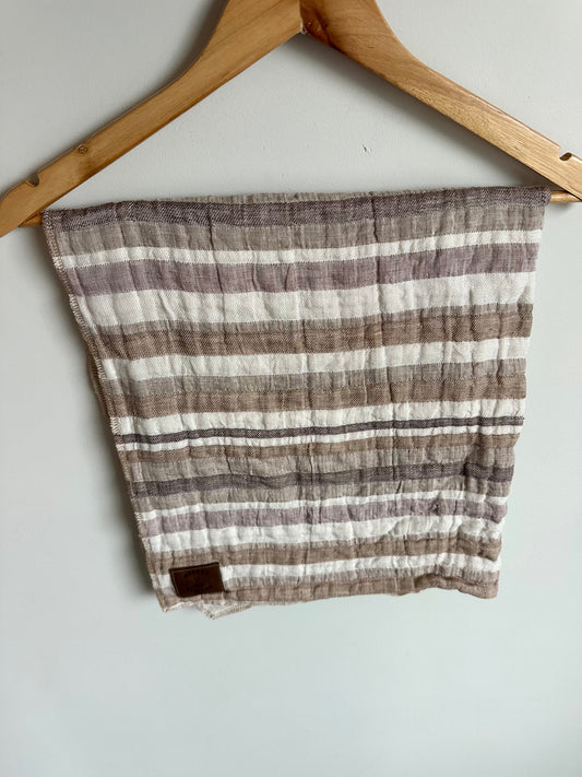 Modest Maverick Fawn Striped Baby Blanket