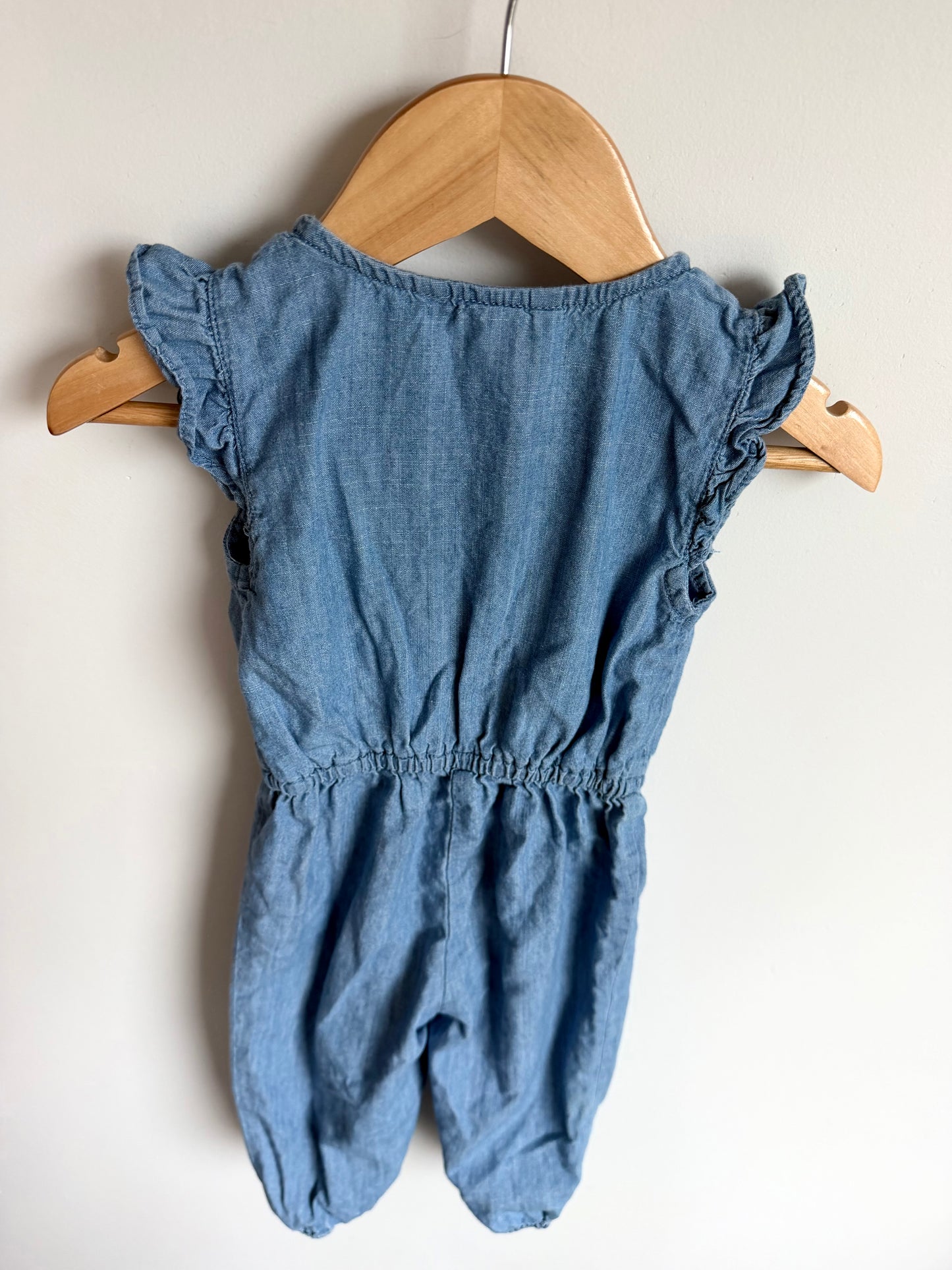Chambray Pocket Jumpsuit / 12-18m