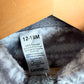 Fleece Grey Reindeer Jumpsuit / 12-18m