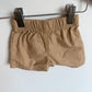 Tan Cotton Shorts / 0-3m