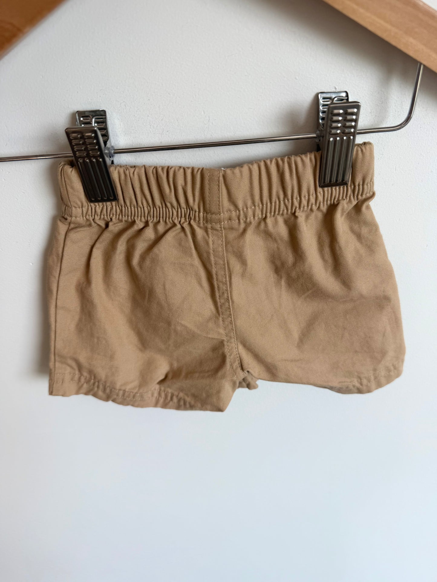 Tan Cotton Shorts / 0-3m