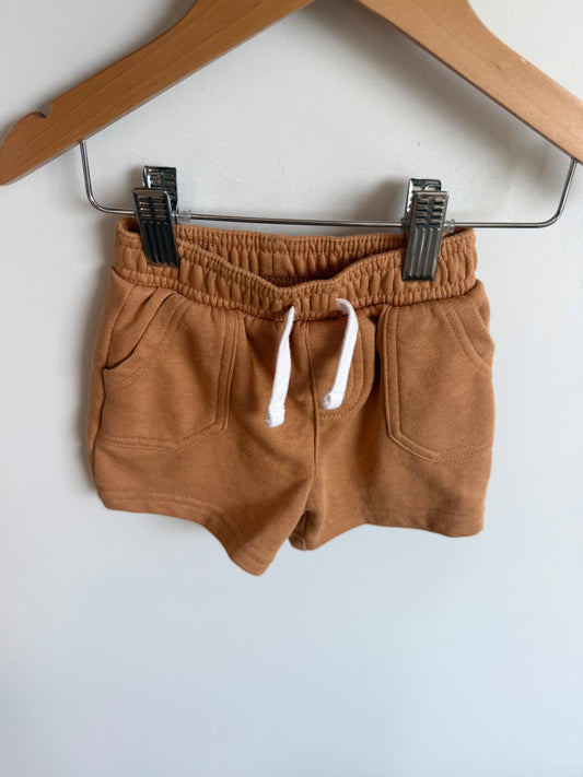 Camel Sweat Shorts / 0-3m