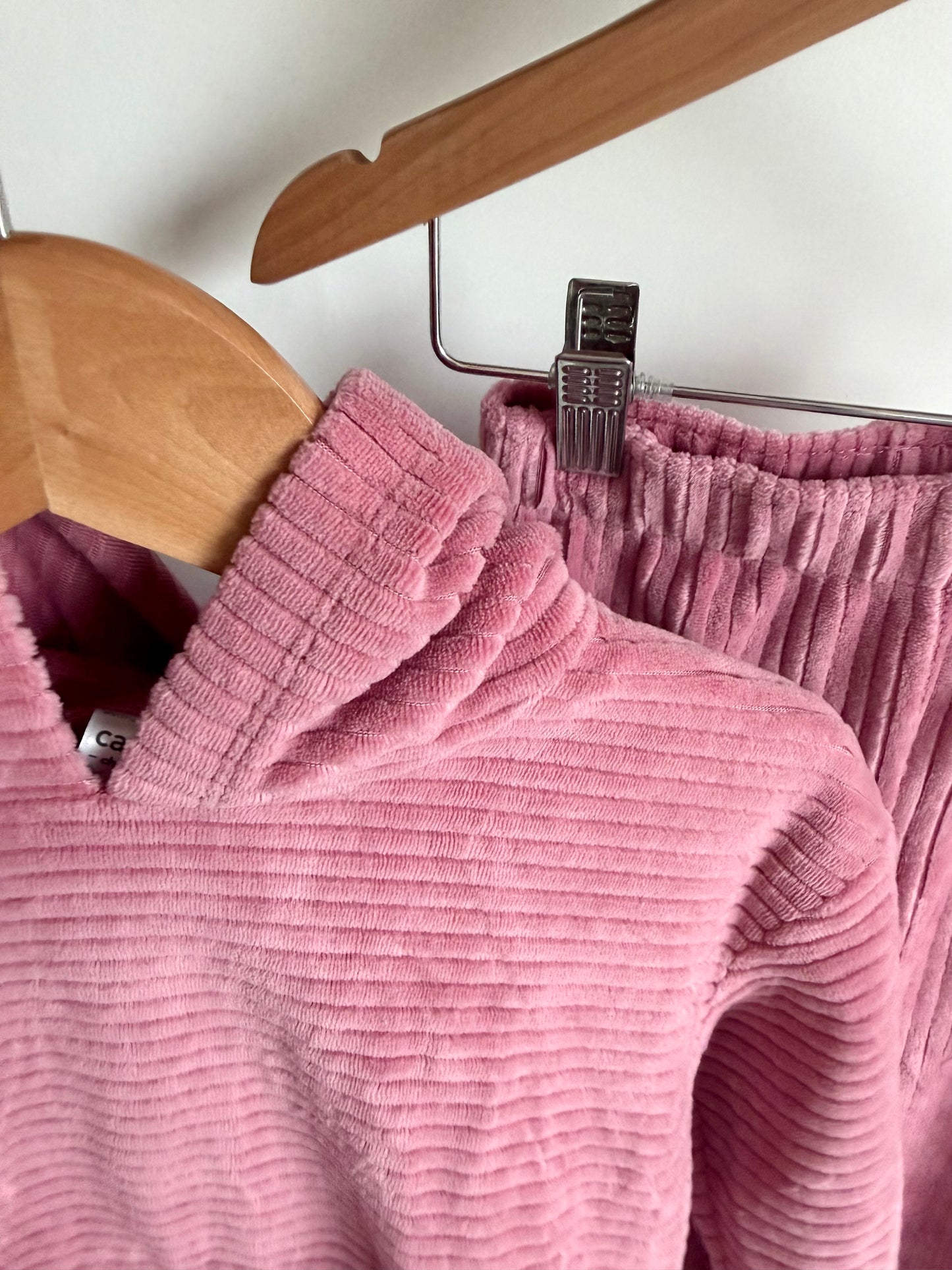Pink Hoodie + Wide Leg Pants Set / 2T