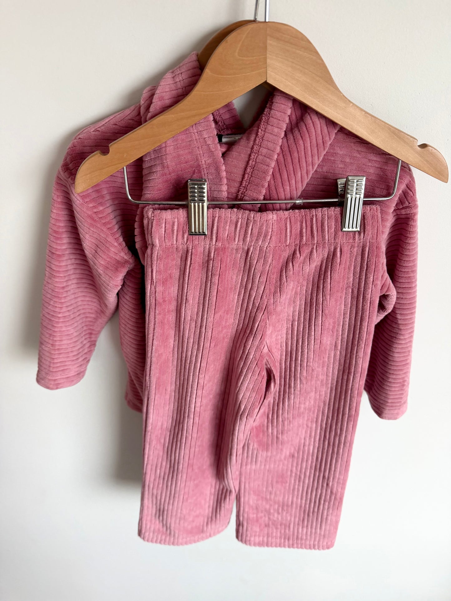 Pink Hoodie + Wide Leg Pants Set / 2T