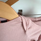 Pink Ribbed Bodysuit + Pants Set / 0-3m