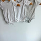 Grey, 2 White T-Shirt Bodysuits (3) / 0-3m
