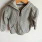 Grey Zipper Hoodie Sweater / 2T