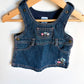 Vintage Please Mum Denim Embroidered Dress / 3m