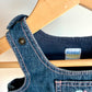 Vintage Please Mum Denim Embroidered Dress / 3m
