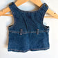 Vintage Please Mum Denim Embroidered Dress / 3m