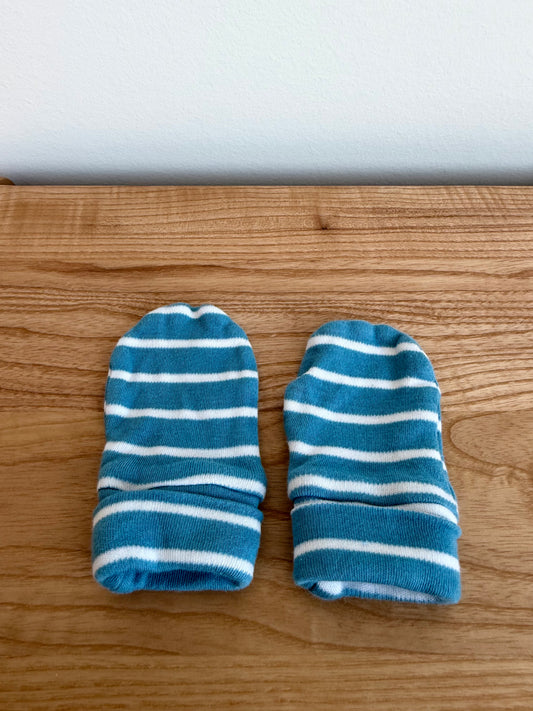 Blue Striped Mits / 0-9m