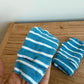 Blue Striped Mits / 0-9m