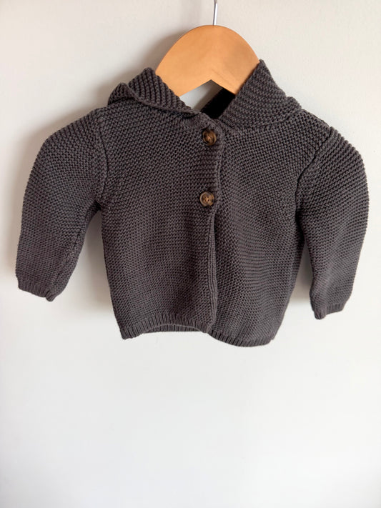 Carcoal Cotton Hood Ears Sweater / 3-6m