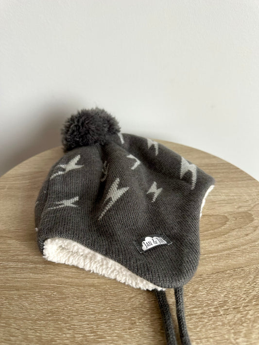 Jan & Jul Grey Lightening Toque / 0-6m