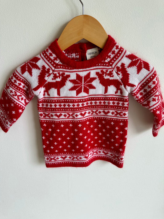 Festive Reindeer Sweater / 6m