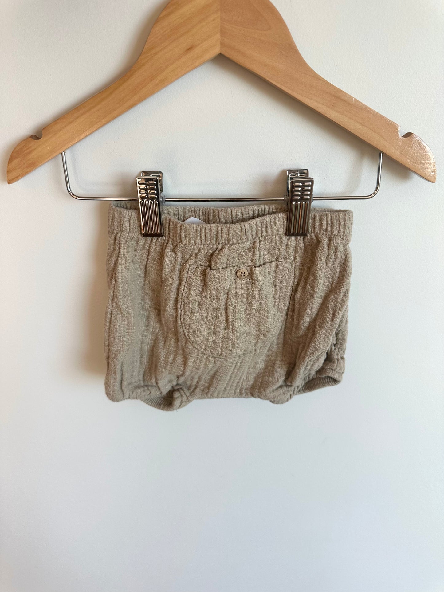 Zara Muslin Pocket Bubble Shorts / 1-3m