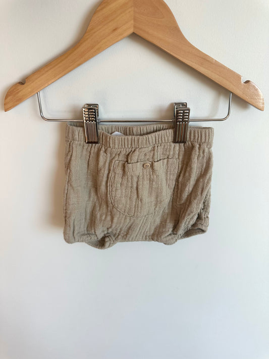 Zara Muslin Pocket Bubble Shorts / 1-3m