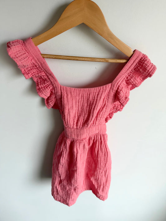 Punch Ruffle Overall Dress / 2-3T