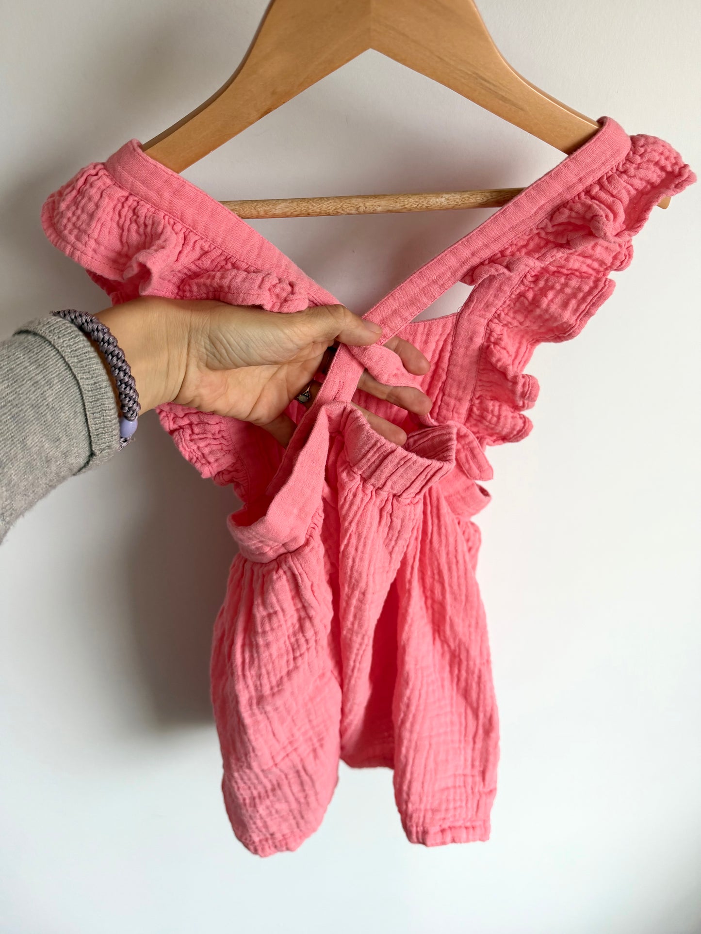 Punch Ruffle Overall Dress / 2-3T