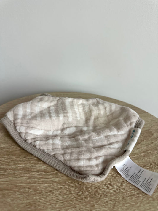 LouLou Lollipop Tan Patterned Bib