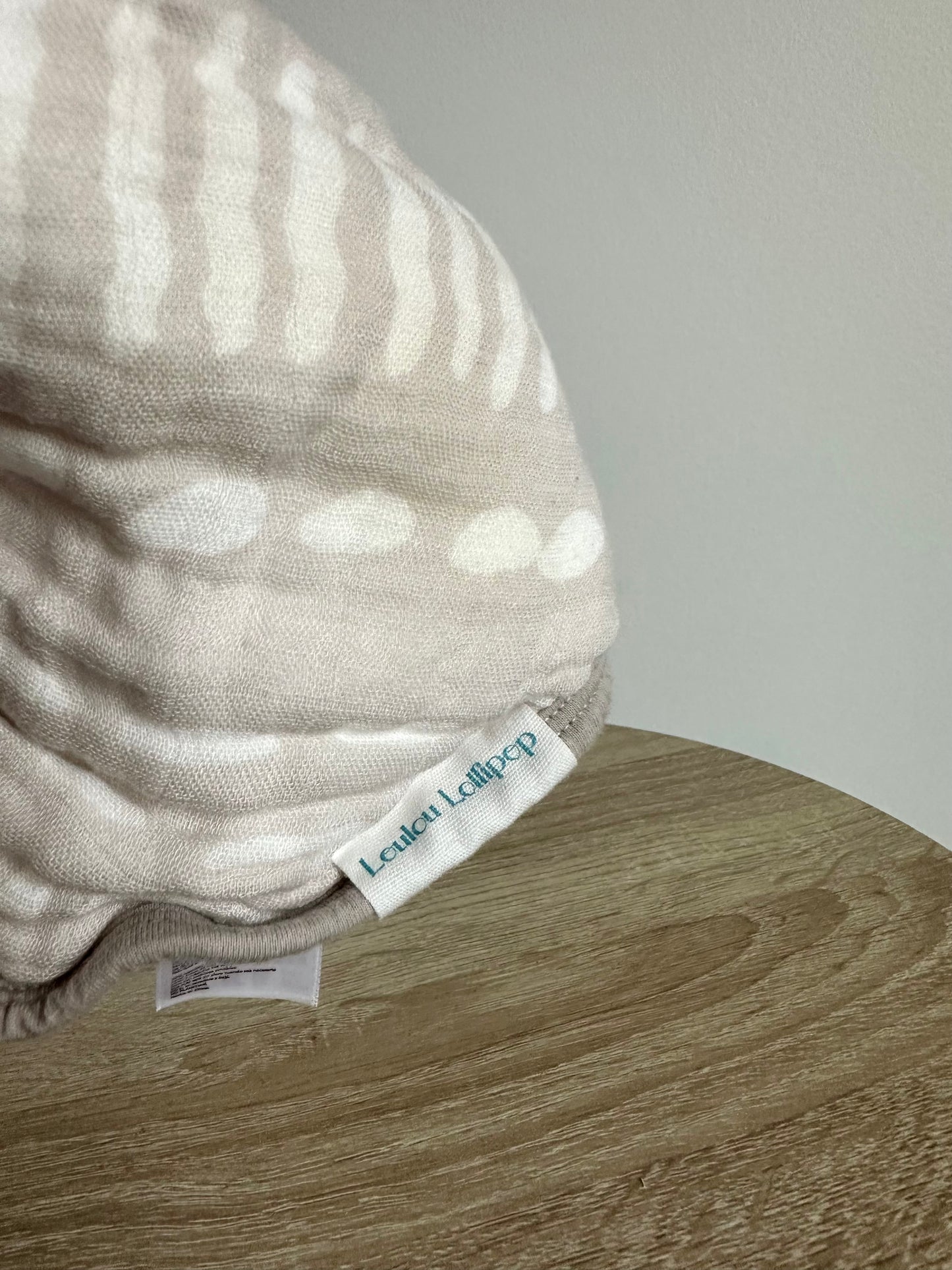 LouLou Lollipop Tan Patterned Bib