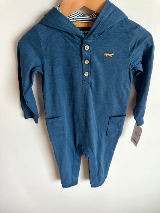 Airplane Blue Jumpsuit (With tags) / 24m