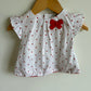 Strawberry Top with Bow / 6-9m