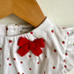 Strawberry Top with Bow / 6-9m