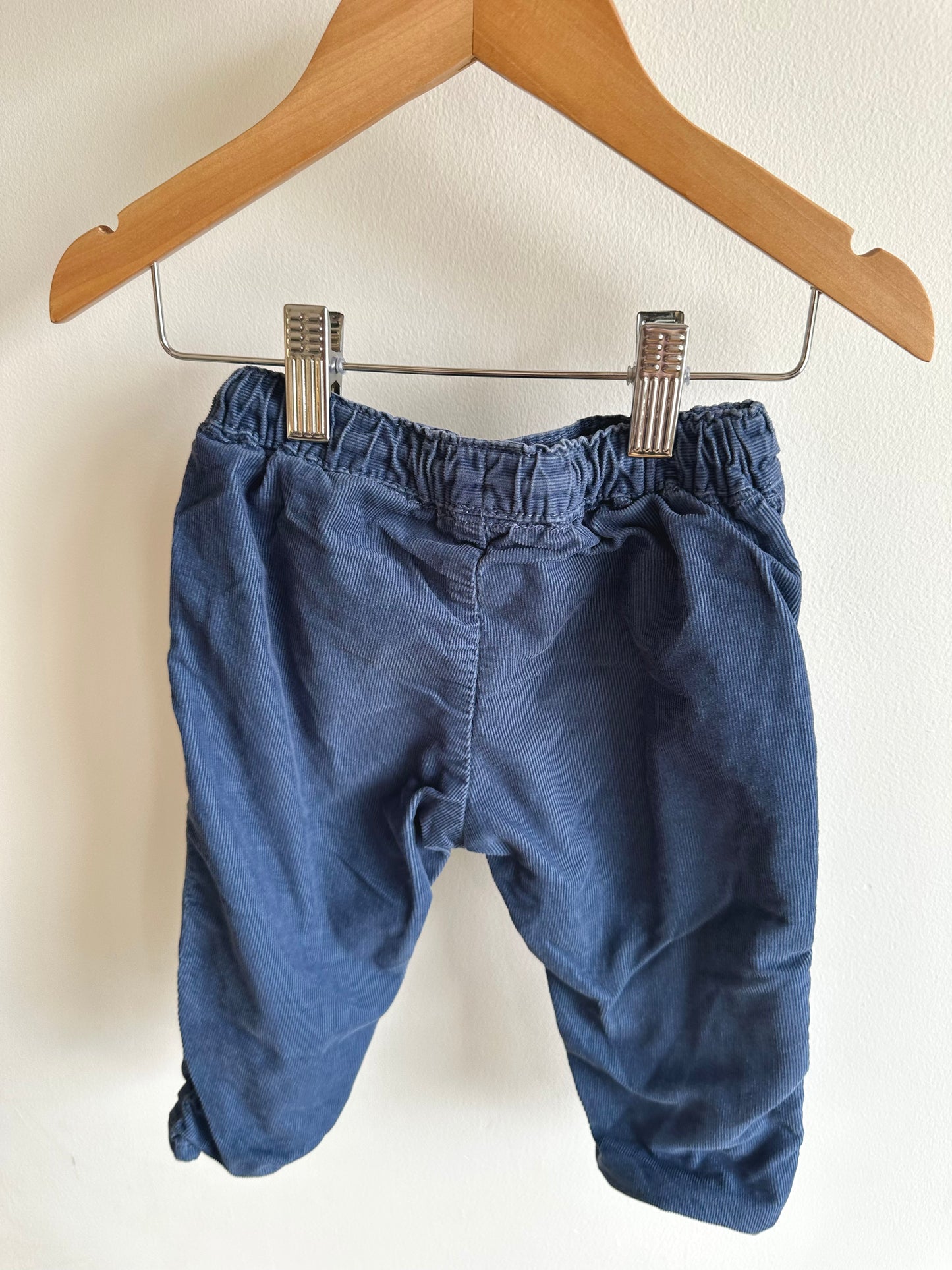 H&M Blue Lined Cord Pants / 9-12m