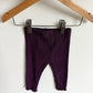 Purple Ribbed Leggings / 3-6m