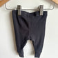 H&M Black Ribbed Pants / 2-4m