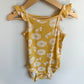 Yellow Flower Ruffle Sleeve Bodysuit / 24m