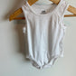 H&M White Organic Rib Bodysuits / 6-9m