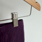 Purple Ribbed Leggings / 3-6m