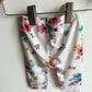 White Pants with Flowers / 3-6m