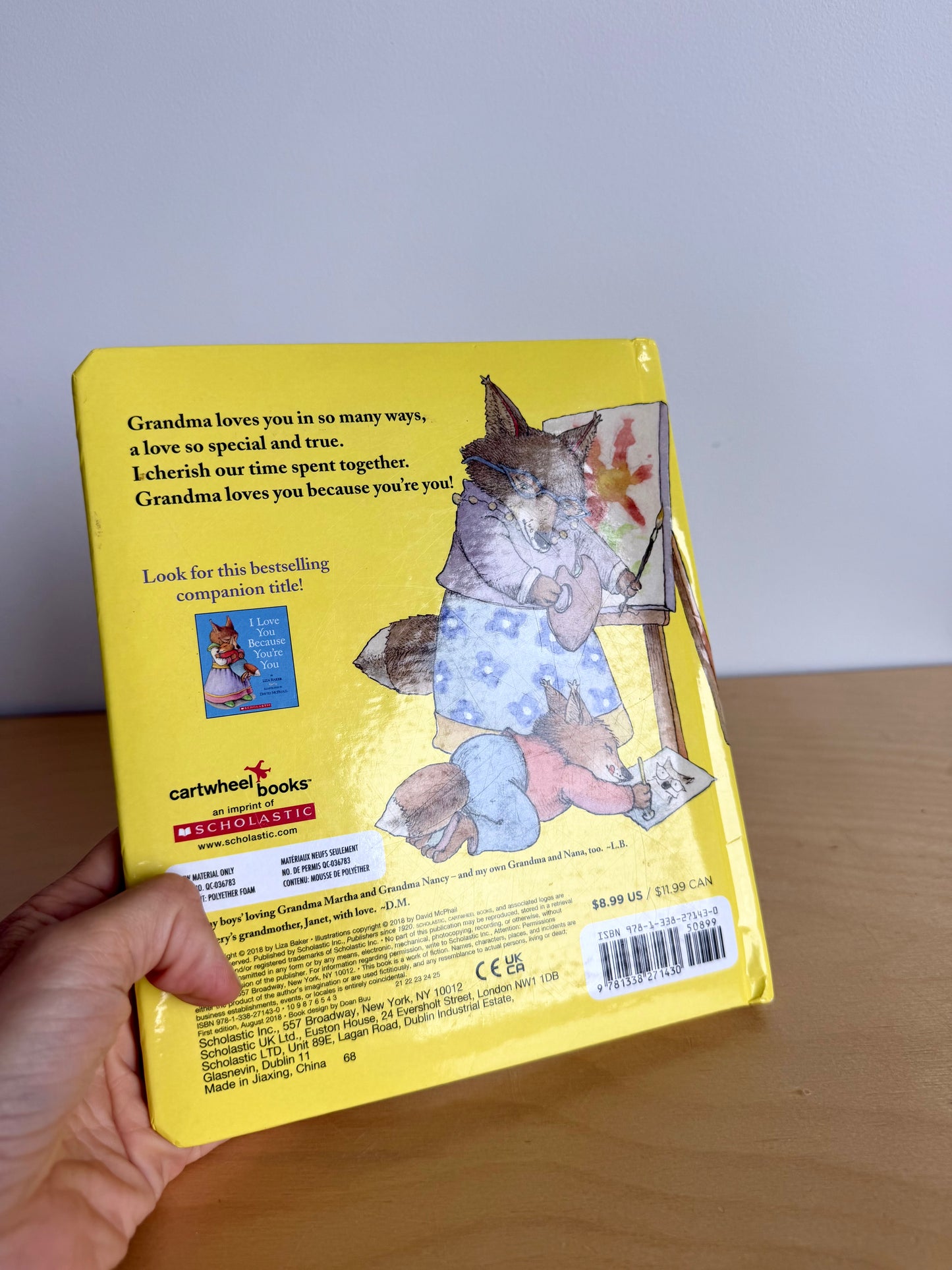 Grandma Love You Because You're You Book / 1-3 years
