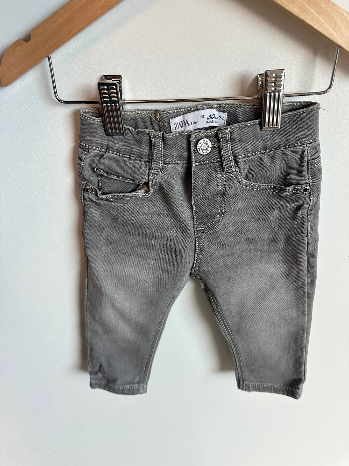 Zara Grey Wash Jeans / 6-9m