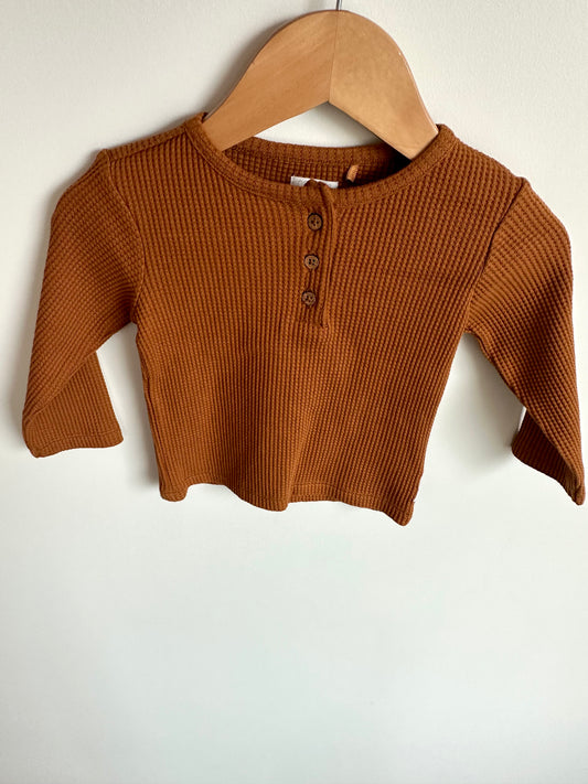 Noppies Caramel Waffle Knit Long Sleeve / 6-9m